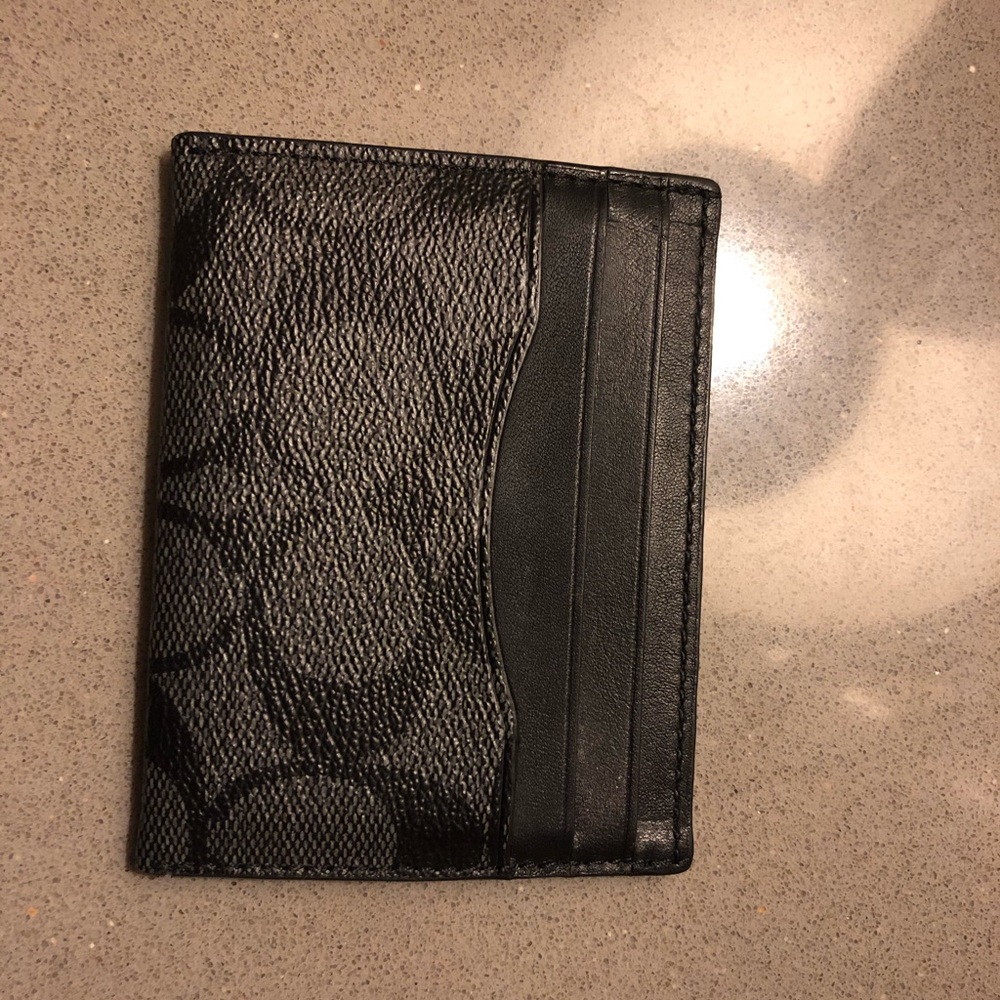 Black Men’s Coach Card Wallet